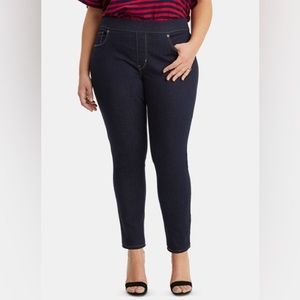 LEVI'S PULL ON DENIM LEGGINGS - DARK RINSE WASH - PLUS SIZE 18